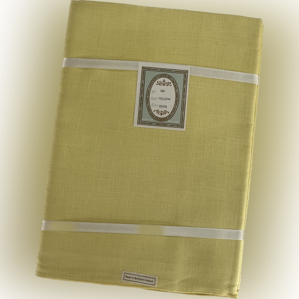 Fine IRISH LINEN Tablecloth - butter YELLOW